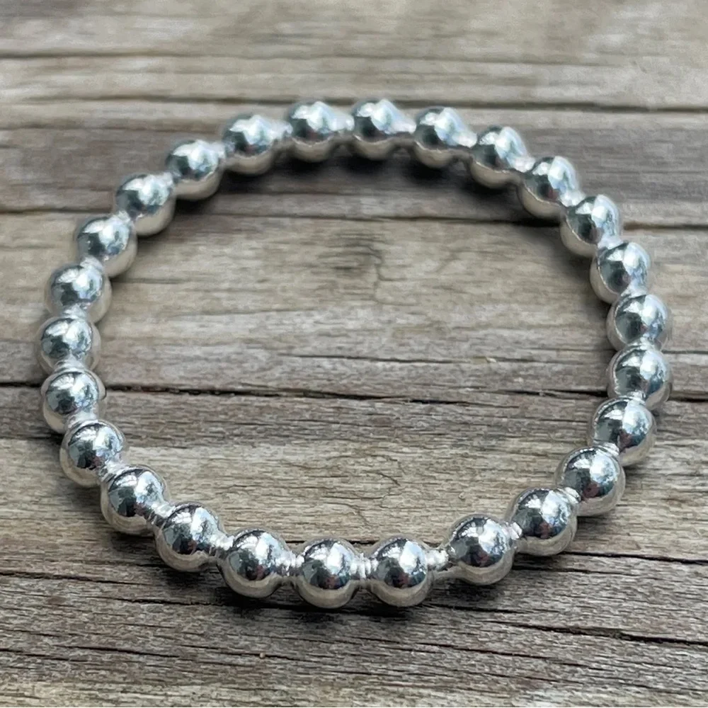 Metallic Beaded Band Ring